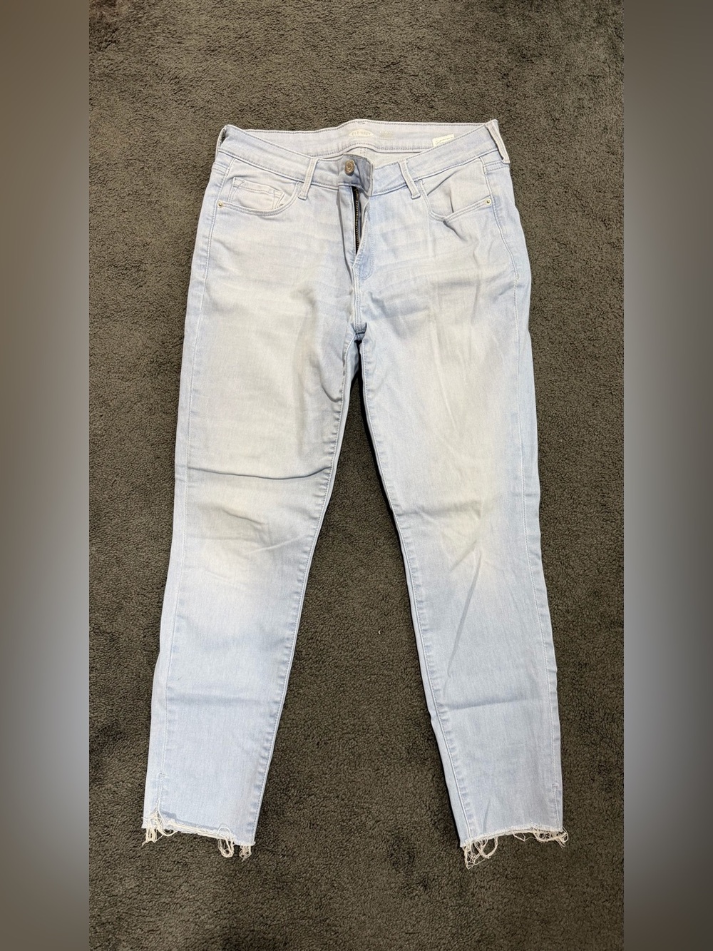 Old Navy Light Wash Cropped Skinny Jeans - Pale Blue